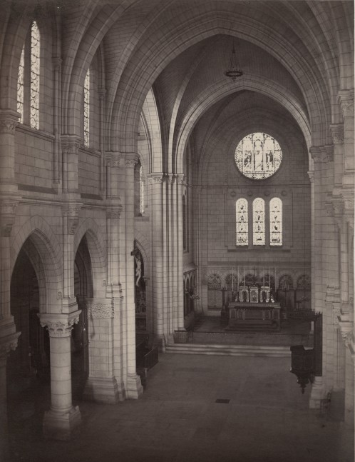 Charles MARVILLE (French, 1813-1879) Interior of a Cathedral, circa 1864 Albumen print from a collodion negative 36.0 x 28.0 cm mounted on 61.2 x 43.9 cm paper Photographer's blindstamp &quot;CH MARVILLE / PHOTOGRAPHE DU MUSÉE IMPERIAL DU LOUVRE&quot; on mount