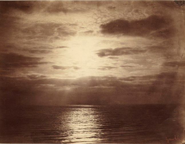 Gustave LE GRAY (French, 1820-1884) Effet de soleil dans les nuages - Océan, Normandy, 1856-1857 Albumen print from a wet collodion negative 31.1 x 40.2 cm mounted on 53.0 x 68.0 cm card Photographer's red signature stamp. Photographer's oval blindstamp &quot;PHOTOGRAPHIE / GUSTAVE LE GRAY &amp; Cº / PARIS&quot;, and indistinct number &quot;6135&quot; [?] in ink, on mount.