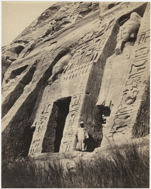 François Joseph Édouard de CAMPIGNEULLES (French, 1826-1879) Abu Simbel, Small Speos, 1858 Albumen print from a paper negative 30.9 x 24.6 cm
