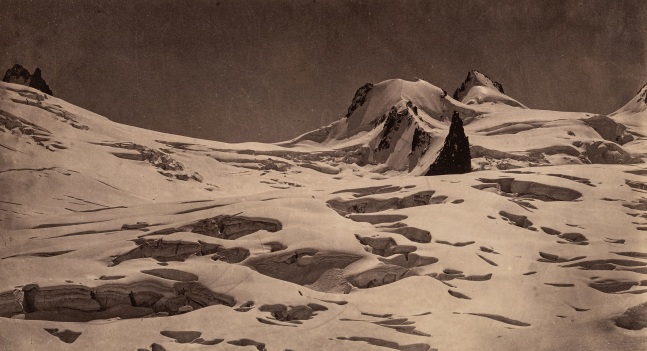 Louis-Auguste &amp; Auguste-Rosalie BISSON (BISSON FRÈRES) (French, 1814-1876 &amp; 1826-1900) &quot;Le Col du Géant,&quot; the Alps, circa 1860 Albumen print 21.4 x 39.0 cm