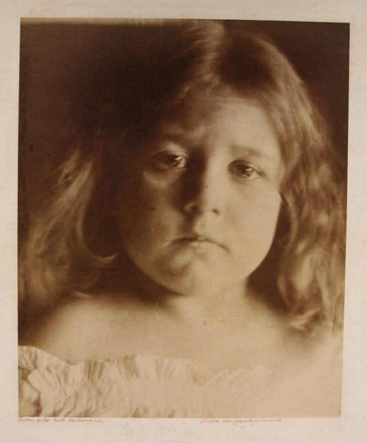 Julia Margaret CAMERON (English, born in India, 1815-1879) &quot;Baby Blossom&quot; Alice Keown, circa 1866 Albumen print from a wet collodion negative 34.1 x 27.8 cm mounted on 52.3 x 45.4 cm card Signed, inscribed &quot;From life not enlarged&quot; in ink, titled in an unknown hand in pencil, with Colnaghi blindstamp on moun