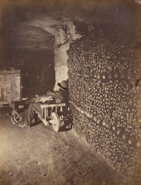 NADAR (Gaspard-Félix Tournachon) (French, 1820-1910) Catacombs of Paris “The mannequin’s siesta” Mannequin no. 5, 1862 Albumen print 24.7 x 19.0 cm