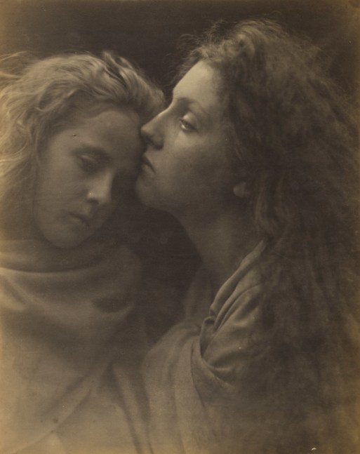 Julia Margaret CAMERON (English, born in India, 1815-1879) &quot;The Kiss of Peace&quot;, 1869 Albumen print from a collodion negative 35.1 x 28.1 cm