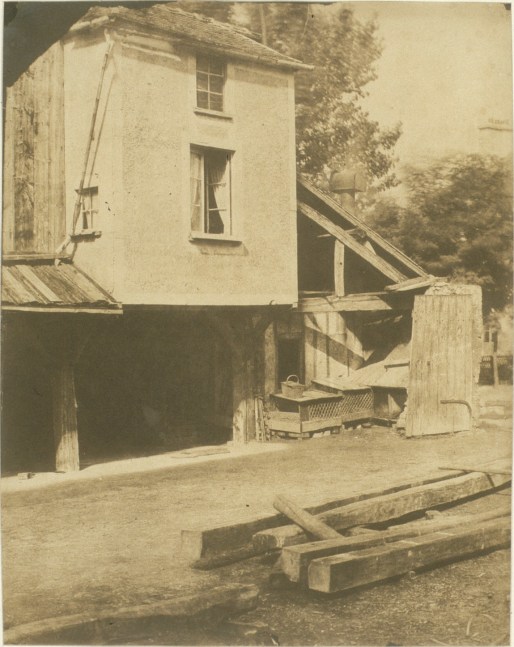 Victor REGNAULT (French, 1810-1878) "Cours et Logement du Charpentier, Sèvres"*, circa 1852 Salt print from a paper negative 45.3 x 35.9 cm
