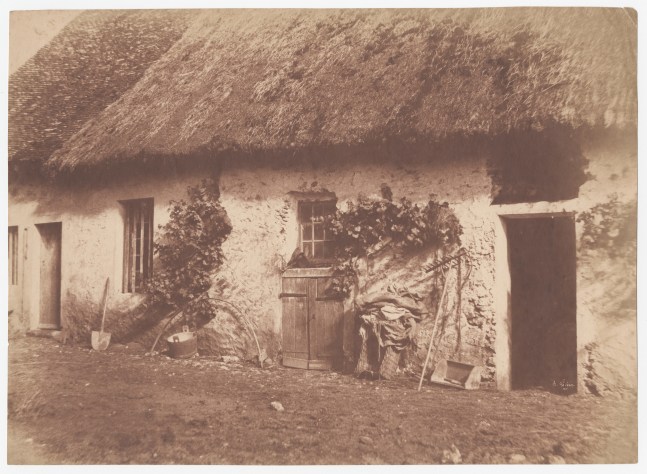 Henri LE SECQ (French, 1818-1882) Façade d'une ferme, 1851 Salt print from a waxed paper negative 24.7 x 34.1 cm Signed in the negative. Inscribed &quot;X&quot; lightly in pencil on verso.