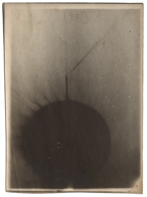 Antoine-Henri BECQUEREL (French, 1852-1908) Various rays emitted from a radioactive substance through a slit screen, 1903 Gelatin silver print from a photogram 11.4 x 8.2 cm on 12.1 x 8.9 cm paper