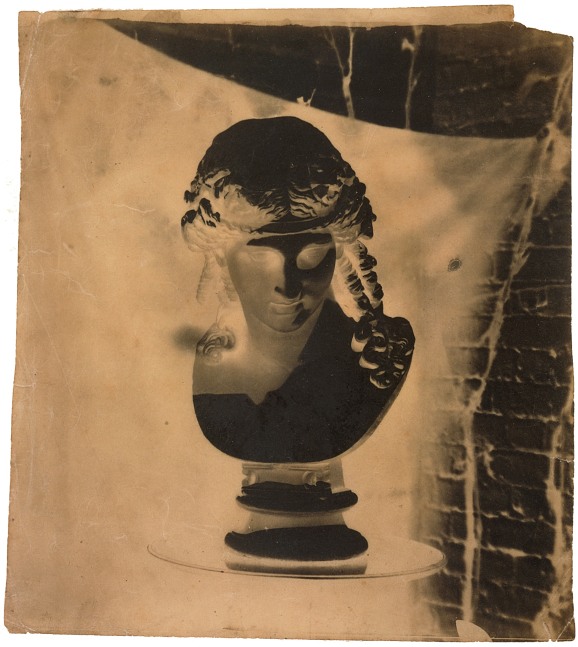 Benjamin Brecknell Turner (English, 1815-1894) Bust of Dionysus, early 1850s Calotype negative, waxed 21.5 x 19.0 cm, irregularly trimmed