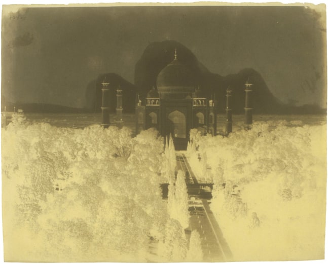 Dr. John MURRAY (Scottish, 1809-1898) Taj Mahal &quot;from Rt. / D Gateway&quot;, circa March 1864 Calotype negative, waxed, with selectively applied pigment 38.0 x 48.0 cm