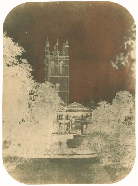 Nevil STORY-MASKELYNE (English, 1823-1911) Magdalen College, Oxford, 1840s Calotype negative 20.7 x 15.2 cm, corners rounded Initialed &quot;SM&quot; [Story-Maskelyne] in the negative