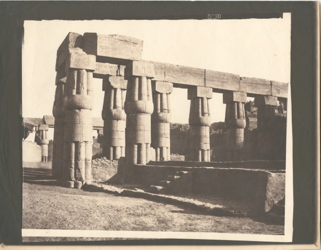 Félix TEYNARD (French, 1817-1892) Louksor (Thebes). Construction Postérieure - Galeries Parallèles. Pl. 32, 1851-1852 Salt print from a waxed paper negative 26.4 x 31.5 cm on 29.0 x 37.0 cm paper Numbered &quot;No 32&quot; with trim lines in the negative