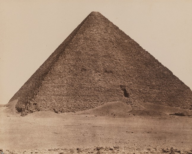 Félix TEYNARD (French, 1817-1892) "Pyramide de Chéops (Grande Pyramide) / Égypte / Djïzeh (Necropole de Memphis) / Pl. 9", 1851-1852 Salt print, 1853-1854, from a paper negative 24.5 x 30.7 cm