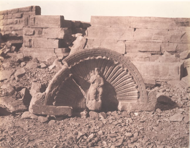 Félix TEYNARD (French, 1817-1892) Tafah (Taphis). Constructions à Assises Courbes - Partie Superieure d'une Niche Sculptée. Pl. 114, 1851-1852 Salt print, 1853-1854, from a waxed paper negative 23.9 x 30.7 cm