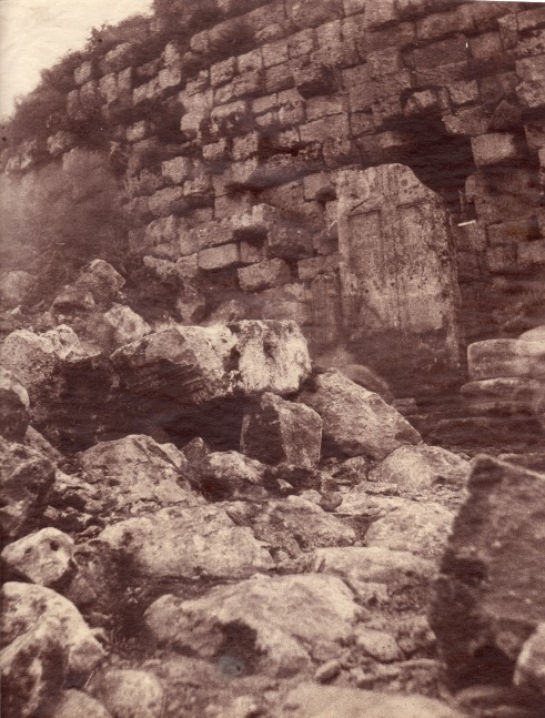 John Beasley GREENE (American, born in France, 1832-1856) Tomb of the Christian Woman with false door, near Cherchell, Algeria, 1855-1856 Lightly coated salt print from a waxed paper negative 28.6 x 22.8 cm Numbered &quot;1000.30&quot; in pencil on verso