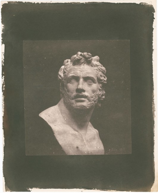 William Henry Fox TALBOT (English, 1800-1877) Bust of Patroclus, 1842 Salt print from a calotype negative 13.0 x 12.8 cm on 23.0 x 18.8 cm paper