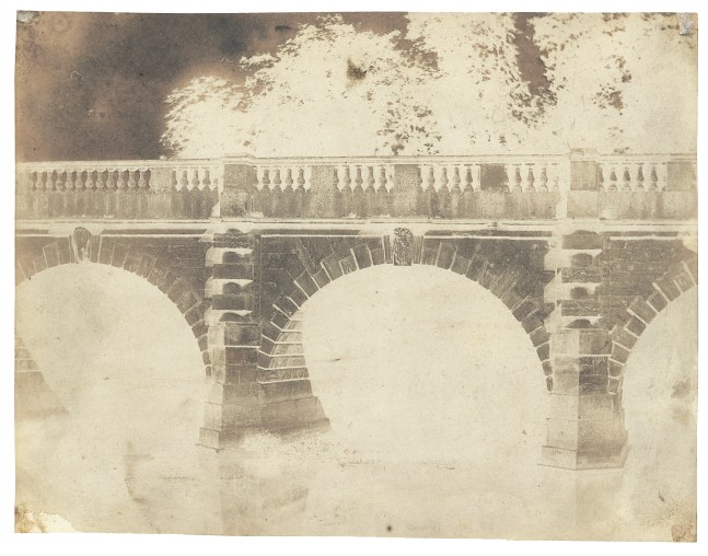 William Henry Fox TALBOT (English, 1800-1877) Magdalen Bridge, Oxford, 30 July 1842 Calotype negative, waxed 16.2 x 20.7 cm Inscribed in pencil on verso &quot;30 July 1842&quot;