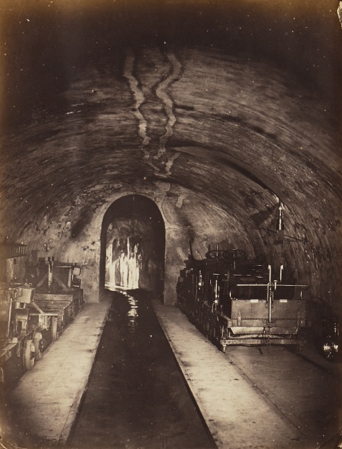 NADAR (Gaspard-Félix Tournachon) (French, 1820-1910) Sewers of Paris “Part of the gallery converted into a wagon garage”, 1865 Albumen print 25.0 x 19.1 cm