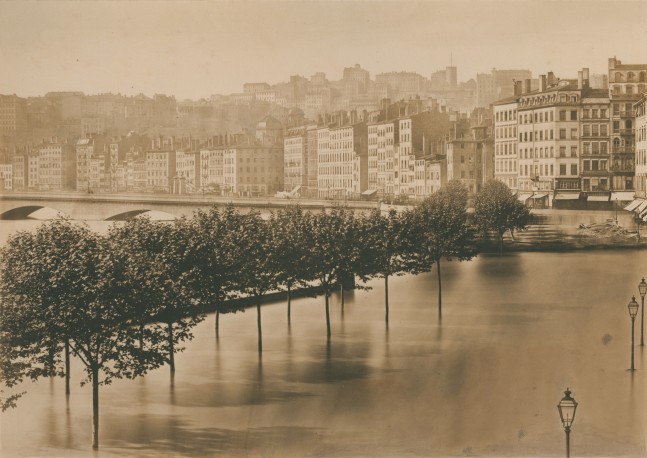 Louis-Antoine FROISSART (French, 1815-1860) Lyon flood, 1856 Salt print from a collodion negative 22.6 x 32.0 cm mounted on 47.5 x 60.6 cm paper Dated &quot;(19 Mai 1856)&quot; in pencil, and &quot;EB&quot; [Ernest Binant] stationers blindstamp, on mount. Inscribed &quot;2 / 30178 / 30&quot; in pencil on mount verso.