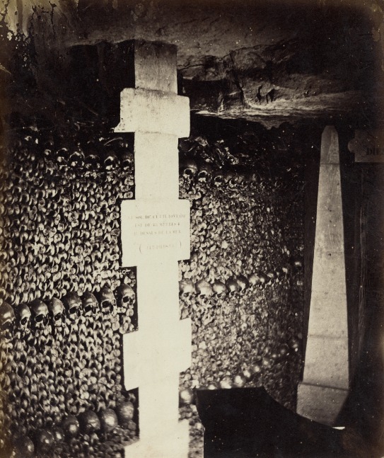 NADAR (Gaspard-Félix Tournachon) (French, 1820-1910) Catacombs of Paris &quot;Near the spring of Lethe or oblivion&quot;, 1862 Albumen print 23.7 x 20.1 cm