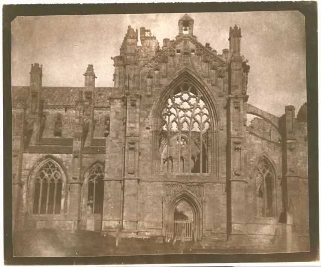 William Henry Fox TALBOT (English, 1800-1877) Melrose Abbey, 1844 Salt print from a calotype negative 17.3 x 21.2 cm on 18.7 x 22.6 cm paper &quot;LA32&quot; in ink on verso