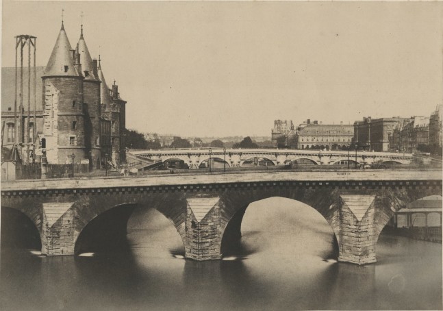 Henri LE SECQ (French, 1818-1882) &quot;Vue Prise du Pont de Notre-Dame&quot;, 1852 Blanquart-Evrard process salt print from a paper negative 23.4 x 33.4 cm