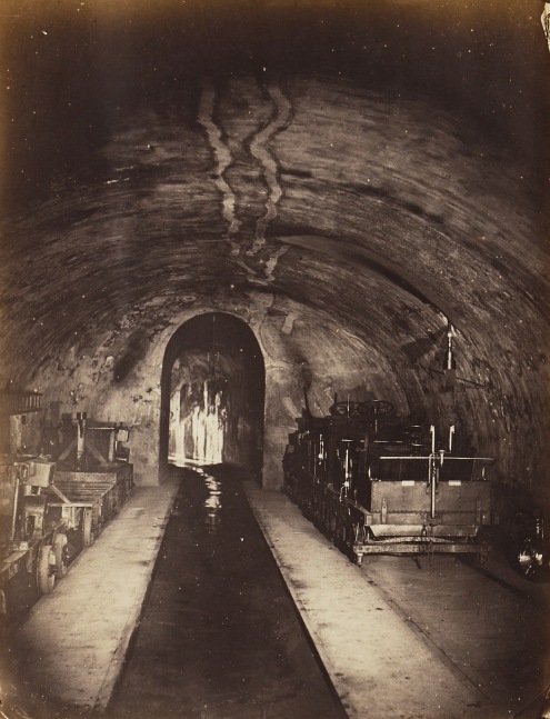 NADAR (Gaspard-Félix Tournachon) (French, 1820-1910) Sewers of Paris “Part of the gallery converted into a wagon garage”, 1865 Albumen print 25.0 x 19.1 cm