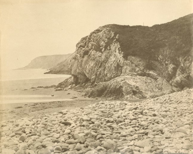 John Dillwyn LLEWELYN (Welsh, 1810-1882) Pwlldu Point from &quot;Caswell Bay&quot;, circa 1852 Albumen print from a paper negative 17.3 x 21.5 cm