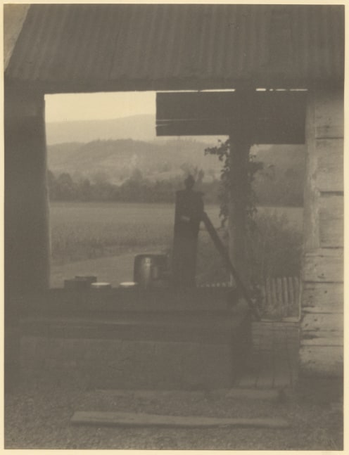 Doris ULMANN (American, 1882-1934) Landscape with Pump and Barn, circa 1925-1934 Platinum print 20.5 x 15.4 cm