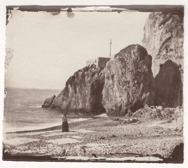 Charles NÈGRE (French, 1820-1880) Woman at the seashore, 1860s Albumen print from a collodion negative. One-half of a stereograph. 9.3 x 10.8 cm