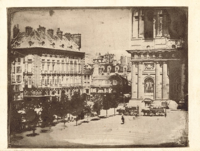 Charles-Marie-Isidore CHOISELAT and Stanislaus RATEL (French, 1815-1858 & 1824-1904) Place Saint-Sulpice, Paris, circa 1843-1845 Daguerreian engraving 12.2 x 15.5 cm