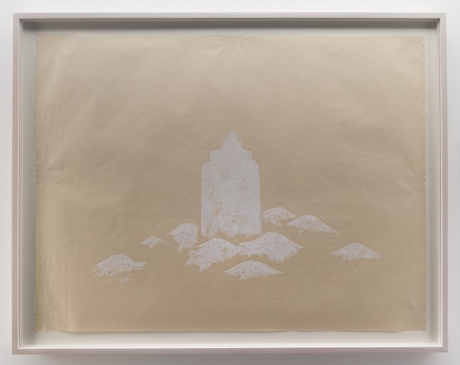 Wolfgang&amp;nbsp;Laib
Tower of Silence, 2025
pencil and oil pastel on Burmese paper
26 x 34 inches (66 x 86,4 cm)
29 1/4 x 37 1/4 x 1 1/2 inches (74,3 x 94,6 x 3,8 cm) frame
