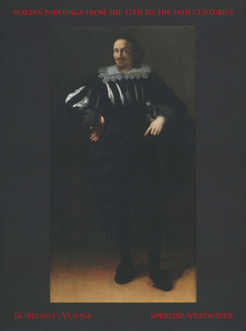 book cover with a portrait of a man dressed in black 17th century garb