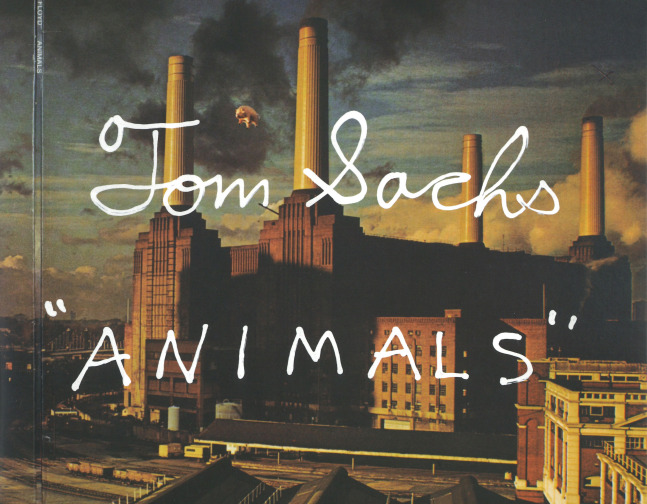 book cover illustrated with an image of Pink Floyd's Animals album cover featuring smokestacks and an inflatable pig in the sky