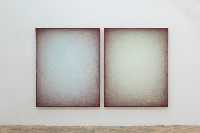 Emil Lukas
East Calm, 2014
thread over painted wood frame with nails
64 x 52 inches (162,5 x 132 cm)
SW 14084
Private Collection

Emil Lukas
West Calm, 2014
thread over painted wood frame with nails
64 x 52 inches (162,5 x 132 cm)
SW 14085
Private Collection

&amp;nbsp;

&amp;nbsp;