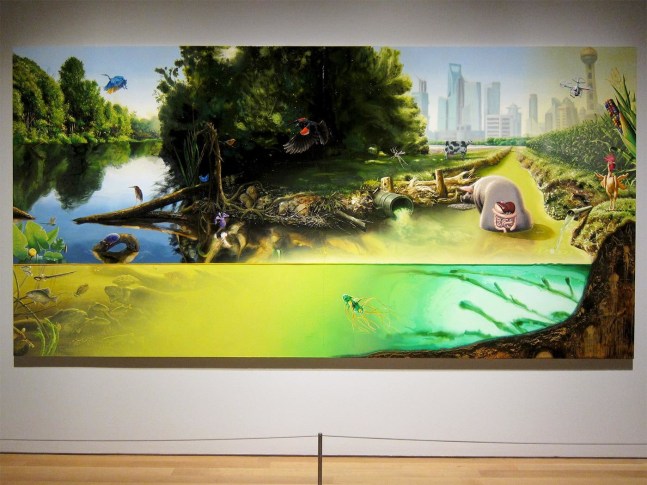 Alexis Rockman
Watershed, 2015
oil and alkyd on wood
72 x 144 inches (182,9 x 365,8 cm)
SW 15404
Photo by Claire Voon