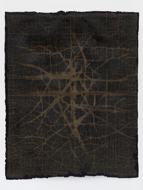 Helmut Lang
network #2, 2019
cotton, wax, resin and tar on canvas&amp;nbsp;
67 x 52 1/4 x 1 1/2 inches (170 x 132,5 x 4 cm)&amp;nbsp;
SW 19260