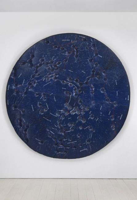 Guillermo Kuitca
Celestial Cushion, 1991
oil on mattress
94 1/2 in diameter x 4 inches deep (240 x 10 cm)
SW 11417