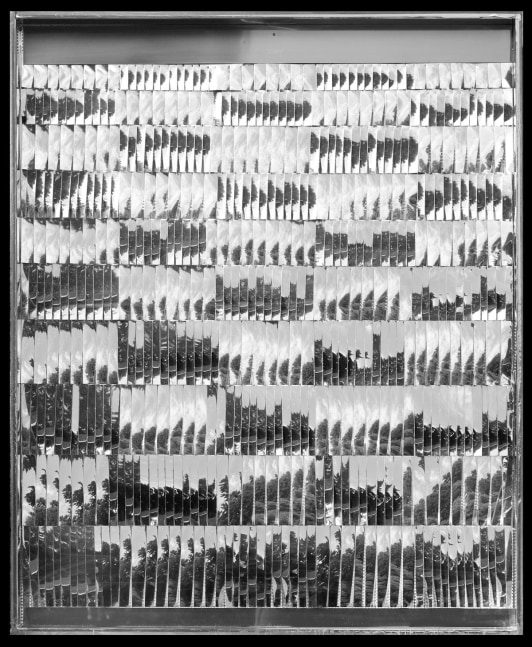 Heinz Mack
Lamellen-Relief, 1967-68
aluminum, Plexiglas, wood, stainless steel
48 1/2 x&amp;nbsp; 40 1/3 x 3 1/2 inches (123 x 102,5 x 9 cm)
SW 10267
Private Collection