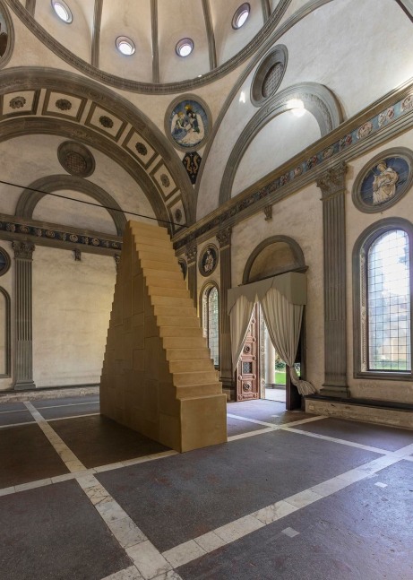Wolfgang Laib
Without Beginning and Without End, 1999
Installation View, Cappella Pazzi, Complesso monumentale di Santa Croce, Florence, 26 October 2019 &amp;ndash; 26 January 2020
