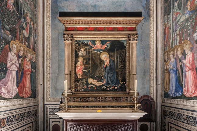 Wolfgang Laib
Pollen from Hazelnut, 2019
Installation View, Cappella Magi, Palazzo Medici Riccardi, Florence, 25 October 2019 &amp;ndash; 26 January 2020