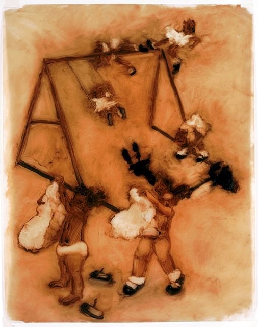 Kim Dingle
Never in School (playground), 2000
oil on vellum
24 x 19 inches (61 x 48,3 cm) sheet
32 13/16 x 27 13/16 inches (83,3 x 70,6 cm) frame
SW 00245
Whitney Museum of American Art