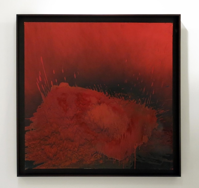 Otto Piene
Red Matters, 1975
oil and fire on canvas
48 x 48 inches (122 x 122 cm) image
53 1/16 x 53 1/16 x 3 1/2 (135 x 135 x 9 cm) frame
Private Collection