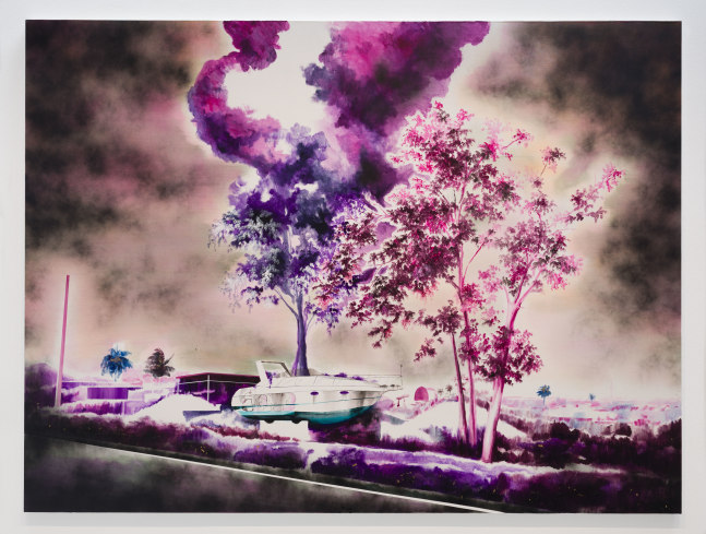 Gamaliel&amp;nbsp;Rodr&amp;iacute;guez
El camino de Combate, 2023
acrylic, ink and gold leaf on canvas
84 x 112 inches (213,4 x 284,5 cm)
SW 25029