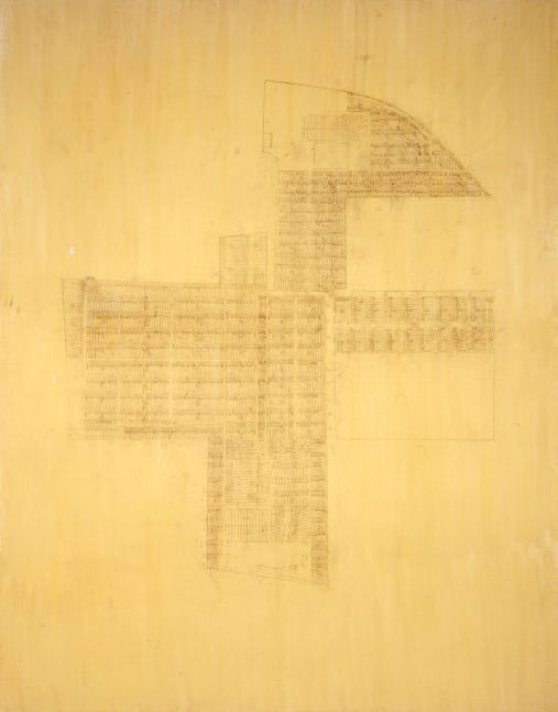Guillermo Kuitca
The Tablada Suite I, 1991
graphite and acrylic on canvas
94 1/8 x 74 3/4 inches (239 x 190 cm)
SW 94210
Collection of Milwaukee Art Museum
