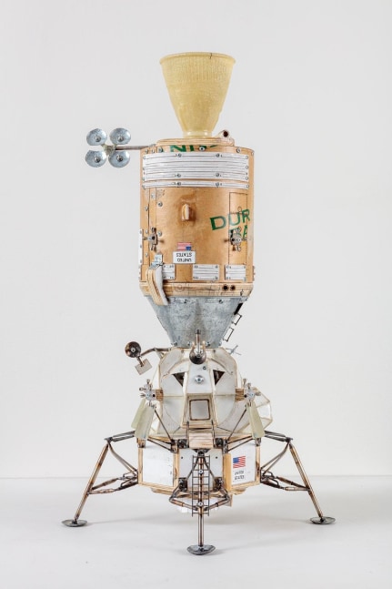 Tom Sachs
Docking, 2016
plywood, epoxy resin, cardboard, latex paint, steel, mixed media
27 x 12 x 12 inches (68,6 x 30,5 x 35,5 cm)
SW 17222
Private Collection