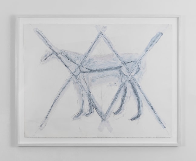 Susan&amp;nbsp;Rothenberg
Untitled Drawing #48, 1977
acrylic and graphite on paper
38 1/4 x 50 inches (97,2 x 127 cm)
54 1/4 x 65 3/8 x 2 1/4 inches (137,8 x 166,1 x 5,7 cm) frame
SW 24132
