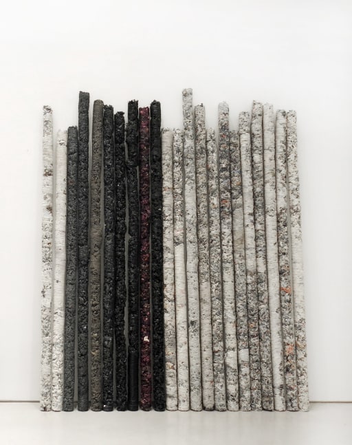 Helmut Lang
Untitled (twenty poles), 2010-2013
resin, pigment and mixed media&amp;nbsp;
126 x 102 x 4 inches (320 x 259 x 10 cm)
SW 15033