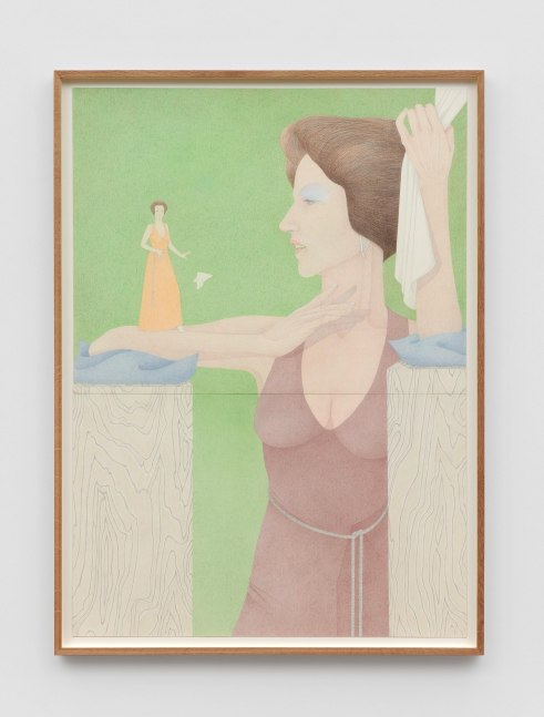 The Stand In, 2021
Caran d&amp;rsquo;Ache on paper
39 3/8 x 28 3/8 inches (100 x 72 cm)