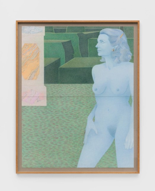 Sylvia, 2024
Caran d&amp;rsquo;ache and graphite on paper
Framed: 54 3/4 x 44 1/8 x 1 3/4 inches (139 x 112 x 4.5 cm)