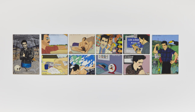 Breaking Up / Breaking Down, 1984&amp;ndash;1985
Acrylic on canvas
Overall: 37 1/4 x 149 1/8 inches (94.6 x 378.8 cm)
Two Panels: 36 x 24 inches (91.4 x 61 cm) each
Eight Panels: 18 x 24 inches (45.7 x 61 cm) each
