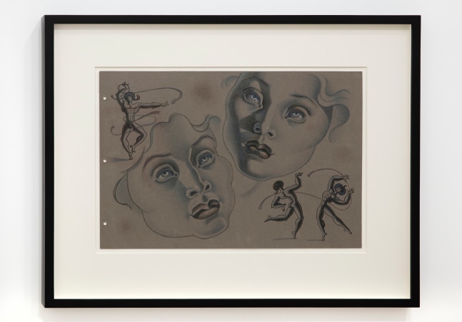 Cabezas y Atletas, c. 1945
Ink, pencil, and chalk on paper
12 3/4 x 18 3/4 inches (32.5 x 48 cm)

&amp;nbsp;